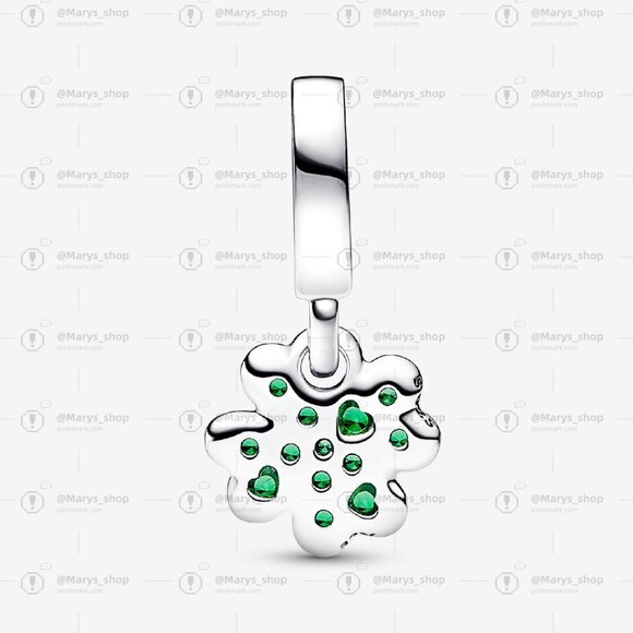 Pandora Four Leaf Clover Dangle Charm - Picture 2 of 6